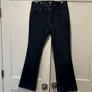 LOFT Dark Indigo Curvy Boot Jeans